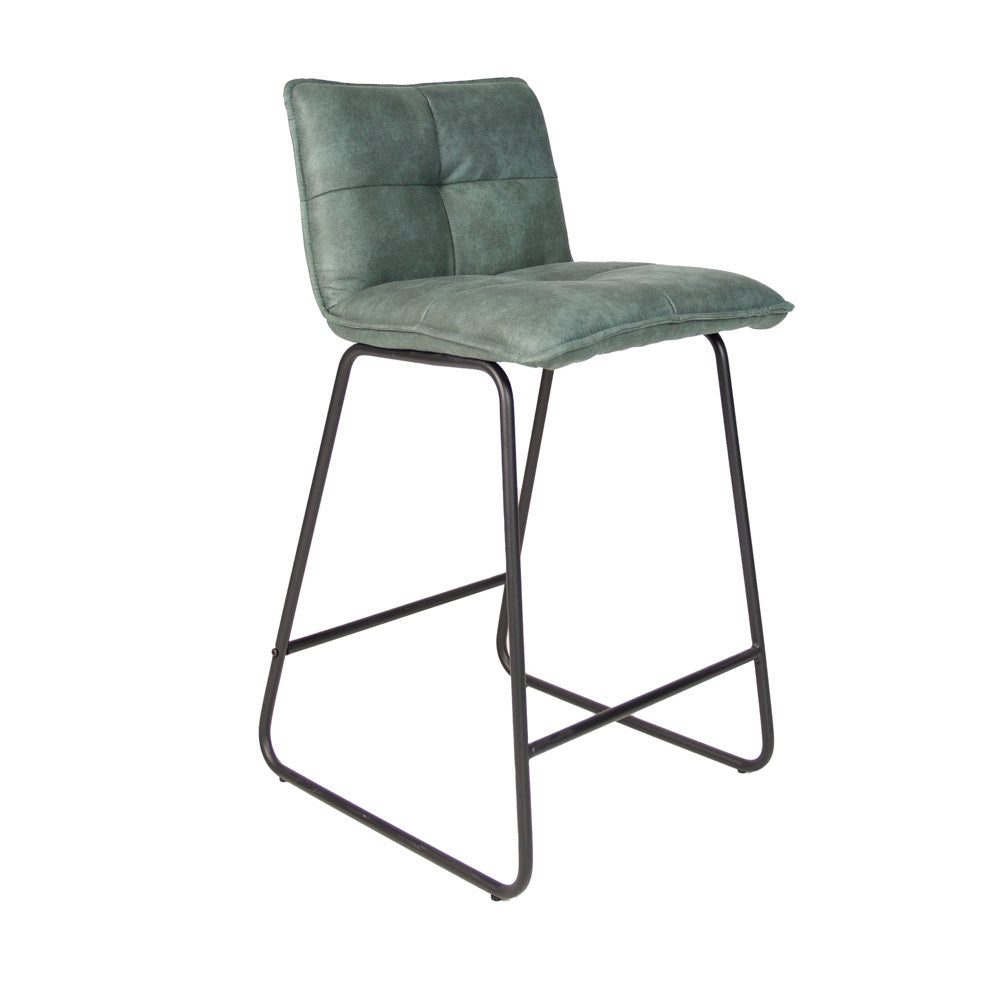 Bar Stool Jeremy FavoFurn Green LxBxH 63x56x49 Fabric Nnb