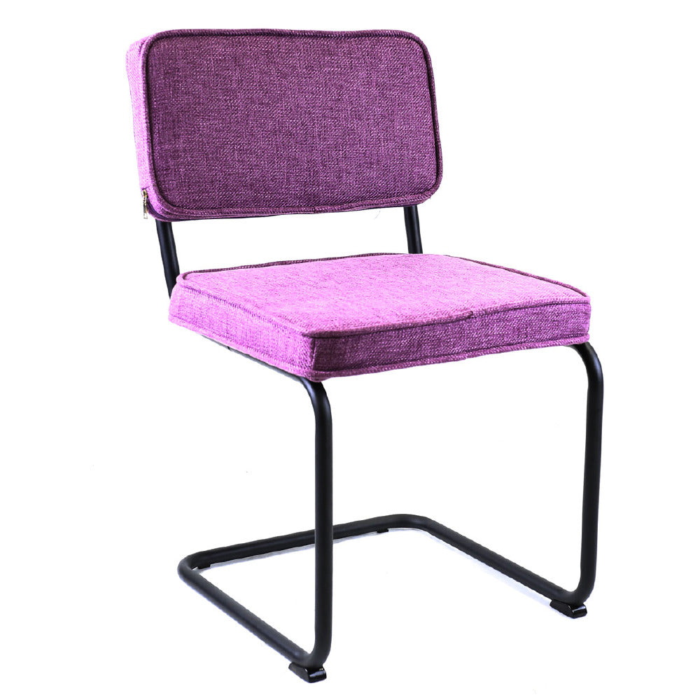 Dining Chair Rib FavoFurn Purple LxBxH 56x55x52 Fabric Nnb