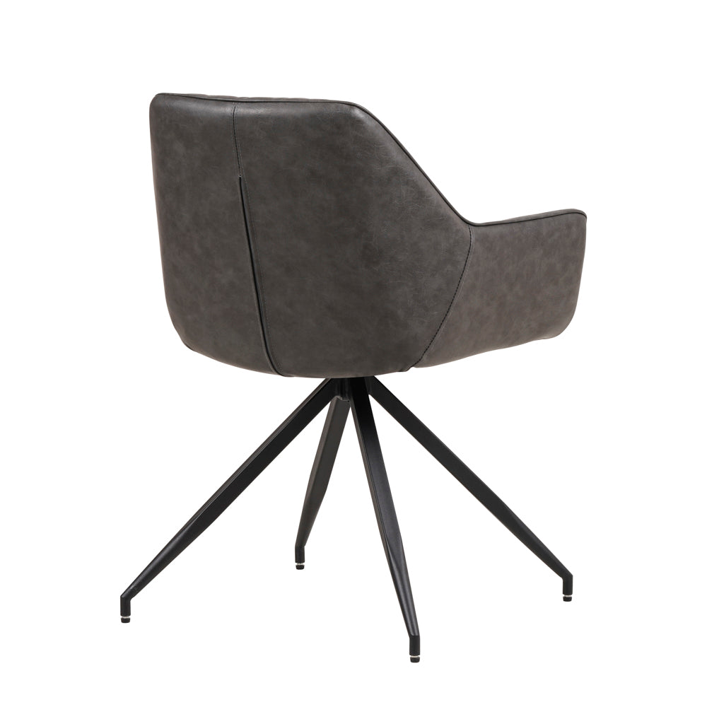 Dining Chair Gabi FavoFurn Anthracite LxBxH 73x65x50 Artificial leather Nnb