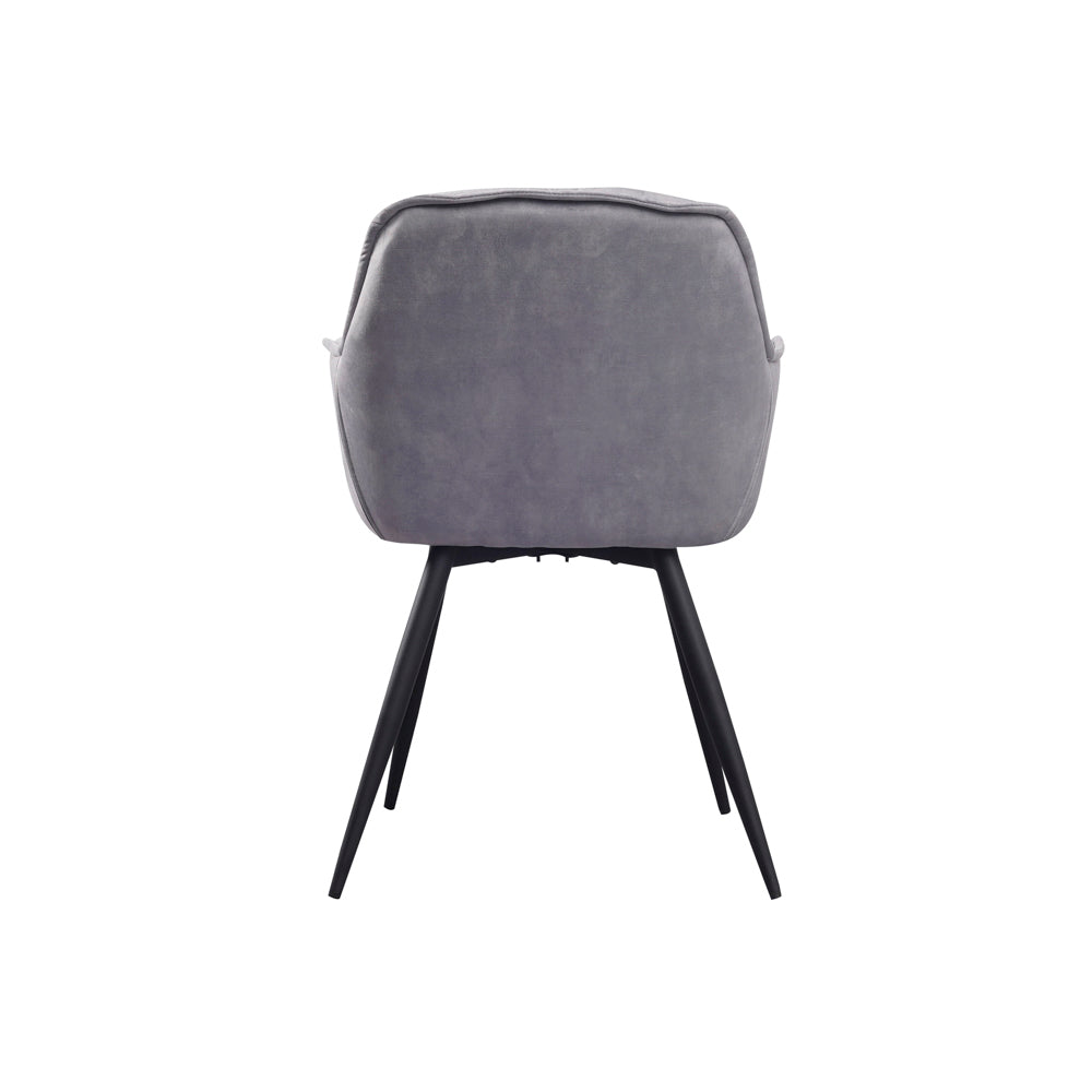 Dining Chair Alan FavoFurn Grey LxBxH 71x68x49 Fabric Nnb