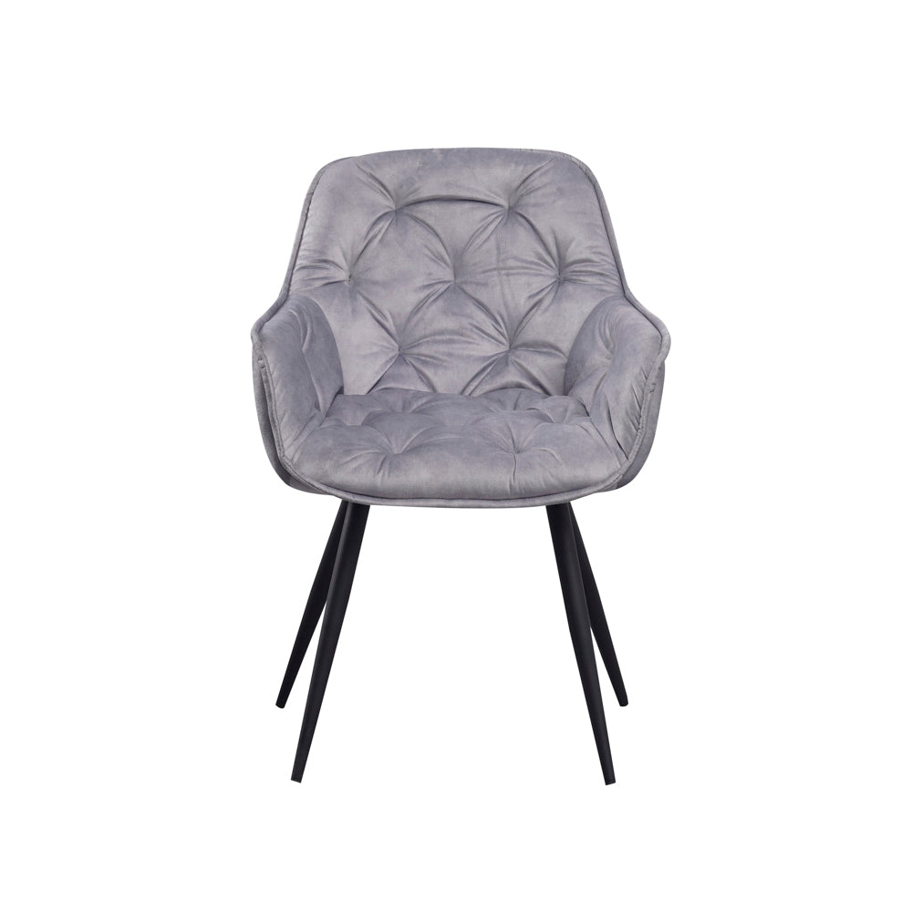 Dining Chair Alan FavoFurn Grey LxBxH 71x68x49 Fabric Nnb