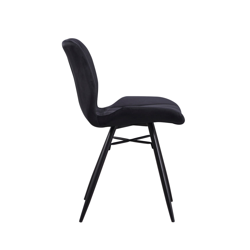 Dining Chair Barron FavoFurn Black LxBxH 71x67x49 Fabric Nnb