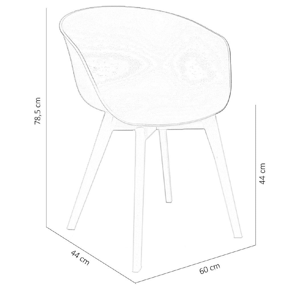 Dining Chair Noan FavoFurn Black LxBxH 68x60x51 Plastic Nnb