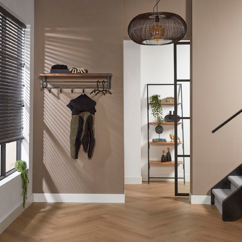 Coat Rack Abe HomeHaven Brown LxBxH 105x30x30 Walnut Nnb