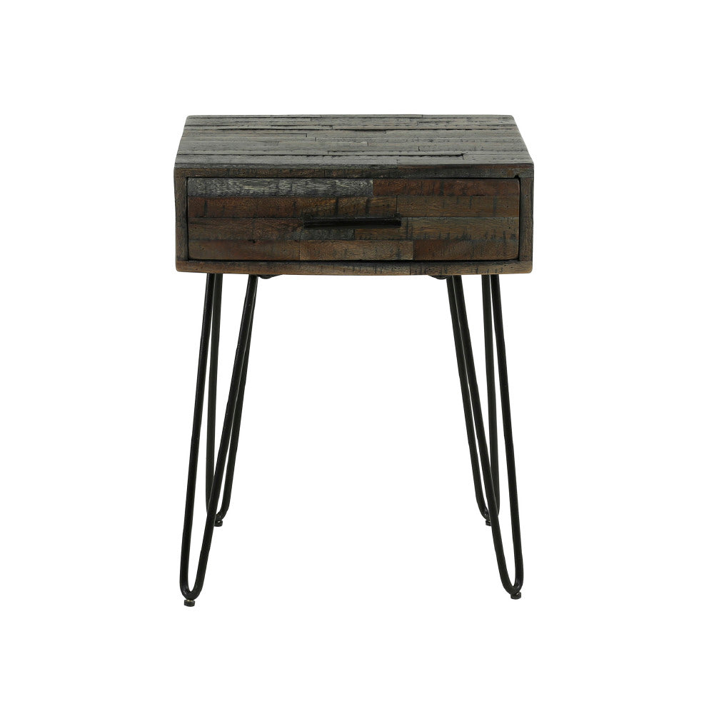 Bedside Table Atlas HomeHaven Brown LxBxH 60x45x35 Acacia wood Nnb