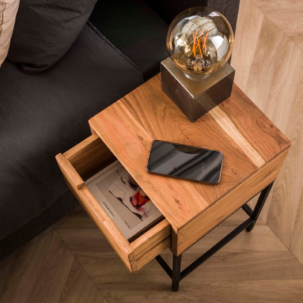 Bedside Table Sloan HomeHaven Brown LxBxH 62x32x32 Acacia wood Nnb