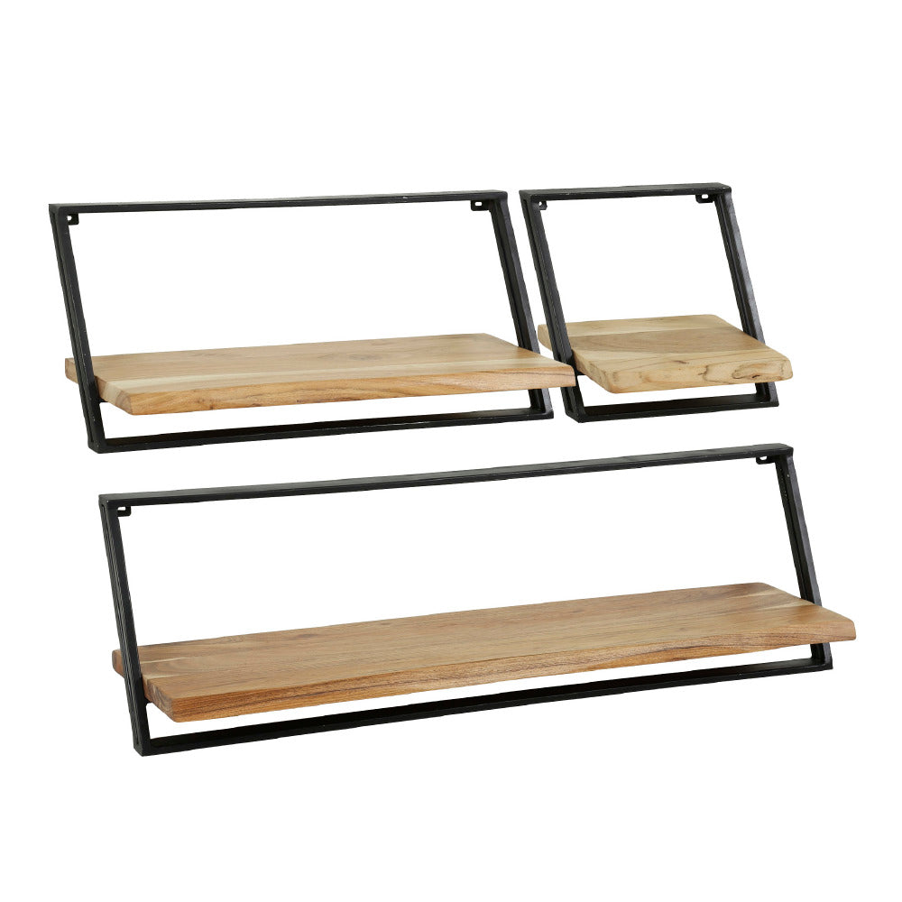 Wall Shelf Elba HomeHaven Brown LxBxH 104x30x25 Acacia wood Nnb