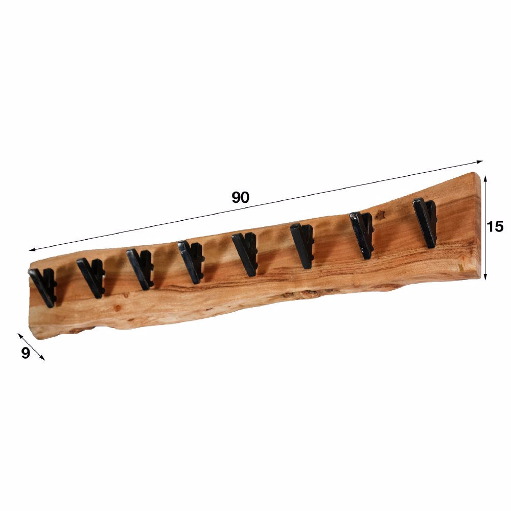 Coat Rack Elio HomeHaven Brown LxBxH 92x21x15 Acacia wood Nnb