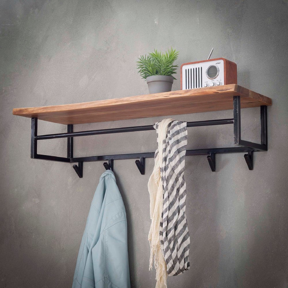 Coat Rack Elio HomeHaven Brown LxBxH 102x37x30 Acacia wood Nnb