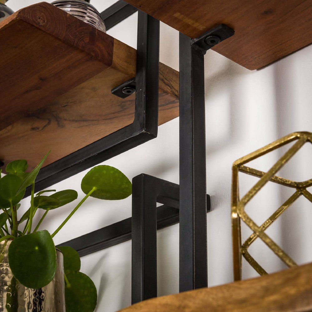 Wall Shelf Elio HomeHaven Brown LxBxH 104x36x13 Acacia wood Nnb