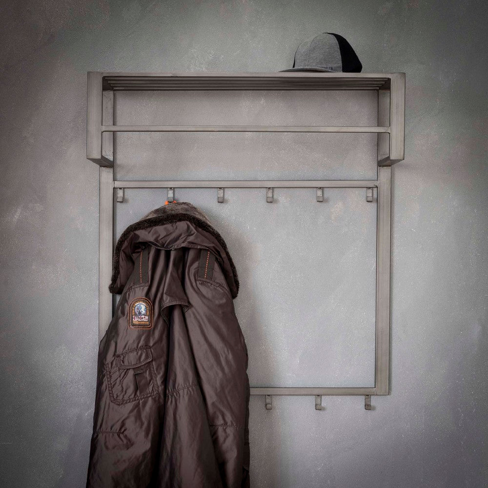 Coat Rack Kolby HomeHaven Grey LxBxH 90x83x37 Metal Nnb