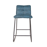 Bar Stool Jeremy FavoFurn Blue LxBxH 63x56x49 Fabric Nnb