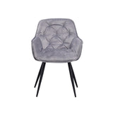 Dining Chair Alan FavoFurn Grey LxBxH 71x68x49 Fabric Nnb
