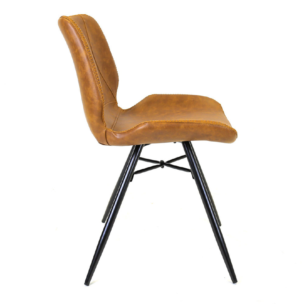 Dining Chair Barron FavoFurn Cognac LxBxH 72x68x50 Artificial leather Nnb