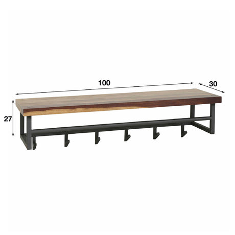 Coat Rack Abe HomeHaven Brown LxBxH 105x30x30 Walnut Nnb