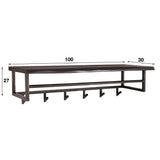 Coat Rack Beckett HomeHaven Black LxBxH 103x37x30 Acacia wood Nnb