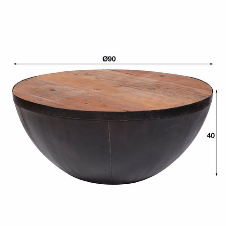 Coffee Table Jacob HomeHaven Brown LxBxH 93x93x44 Wood Nnb