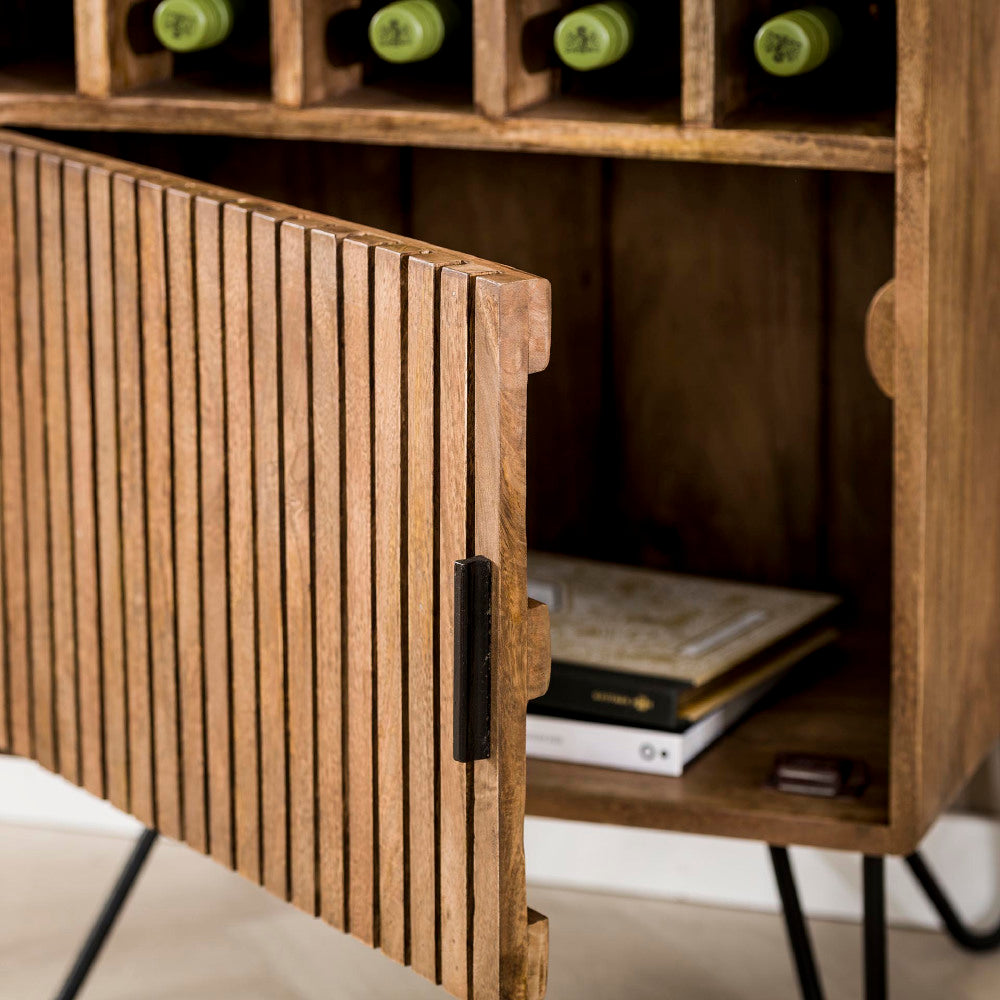 Wine Cabinet Barton HomeHaven Brown LxBxH 92x58x40 Mango wood Nnb