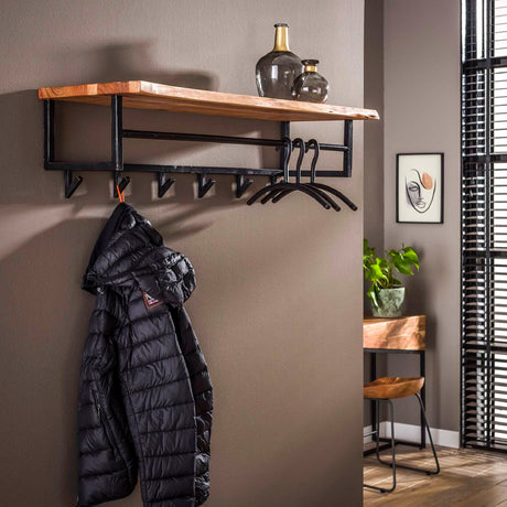 Coat Rack Elio HomeHaven Brown LxBxH 102x37x30 Acacia wood Nnb