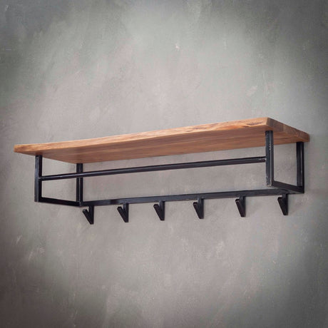 Coat Rack Elio HomeHaven Brown LxBxH 102x37x30 Acacia wood Nnb