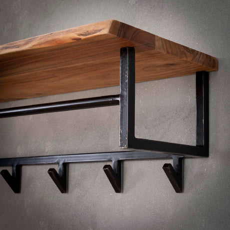 Coat Rack Elio HomeHaven Brown LxBxH 102x37x30 Acacia wood Nnb