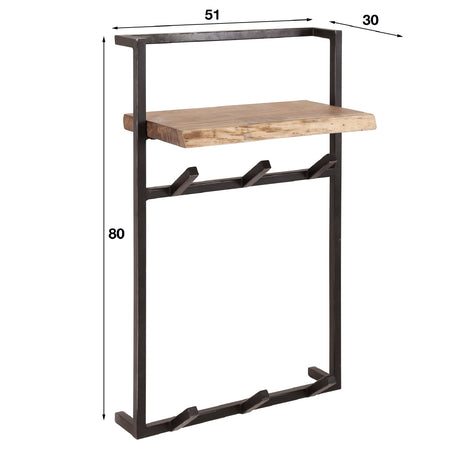 Coat Rack Ivan HomeHaven Brown LxBxH 85x56x20 Acacia wood Nnb