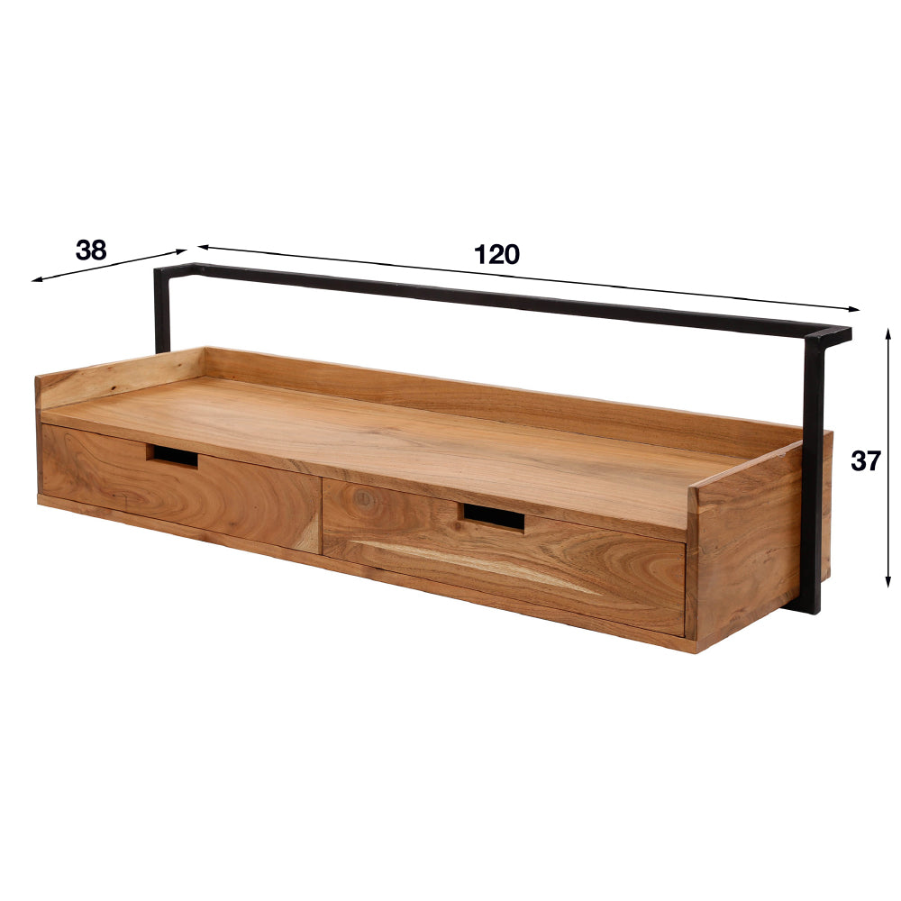 Desk Ivan HomeHaven Brown LxBxH 124x45x24 Acacia wood Nnb
