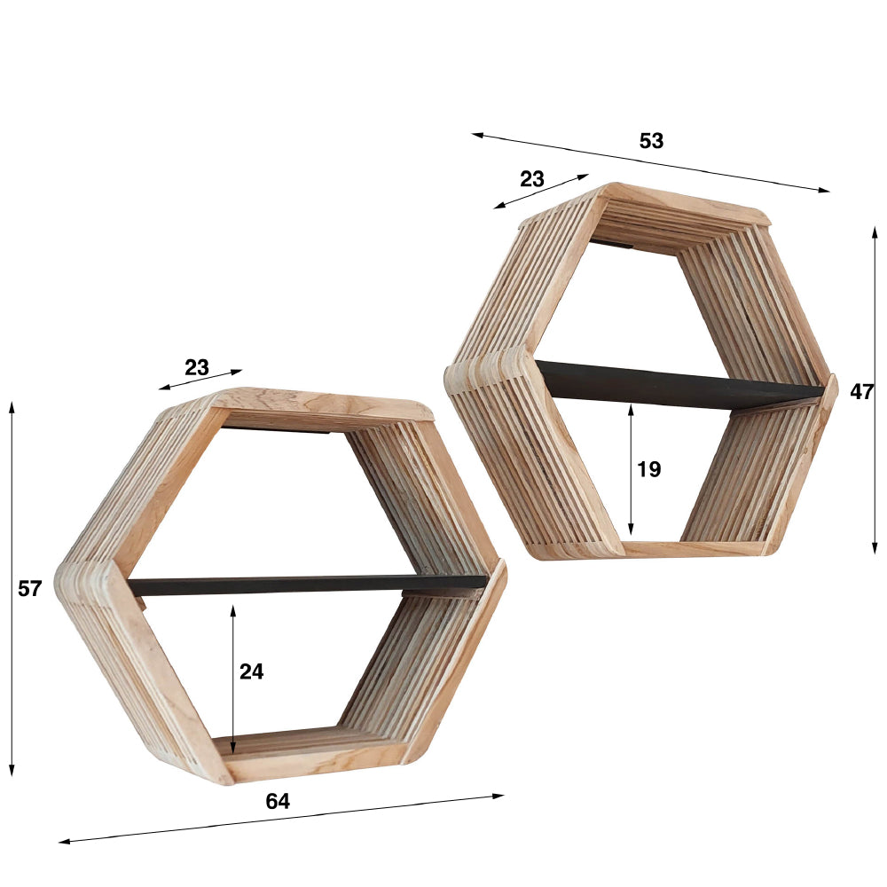 Wall Shelf Wallace HomeHaven LxBxH 70x62x29 Nnb