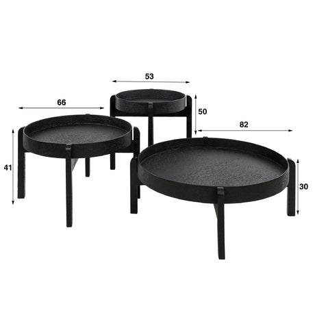 Coffee Table Kingston HomeHaven Black LxBxH 94x80x29 Nnb