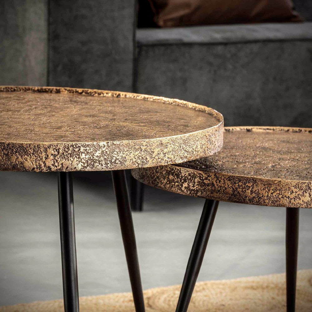 Coffee Table Kingston HomeHaven Bronze LxBxH 80x80x13 Metal Nnb