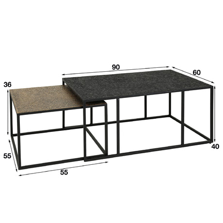 Coffee Table Keaton HomeHaven Bronze LxBxH 90x60x40 Nnb