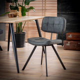 Dining Chair Sullivan HomeHaven Black LxBxH 84x63x58 Artificial leather Nnb