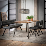 Dining Chair Sullivan HomeHaven Black LxBxH 84x63x58 Artificial leather Nnb