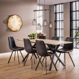 Dining Chair Jagger HomeHaven Black LxBxH 65x60x50 Artificial leather Nnb