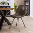 Dining Chair Jagger HomeHaven Taupe LxBxH 65x60x50 Artificial leather Nnb