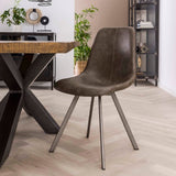 Dining Chair Jagger HomeHaven Taupe LxBxH 65x60x50 Artificial leather Nnb