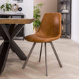 Dining Chair Jagger HomeHaven Cognac LxBxH 65x60x50 Artificial leather Nnb