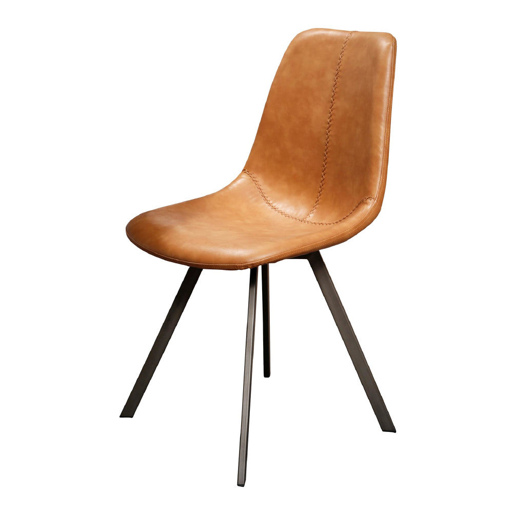 Dining Chair Jagger HomeHaven Cognac LxBxH 65x60x50 Artificial leather Nnb
