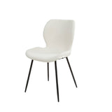 Dining Chair Ingo HomeHaven White LxBxH 90x60x50 Boucle Nnb