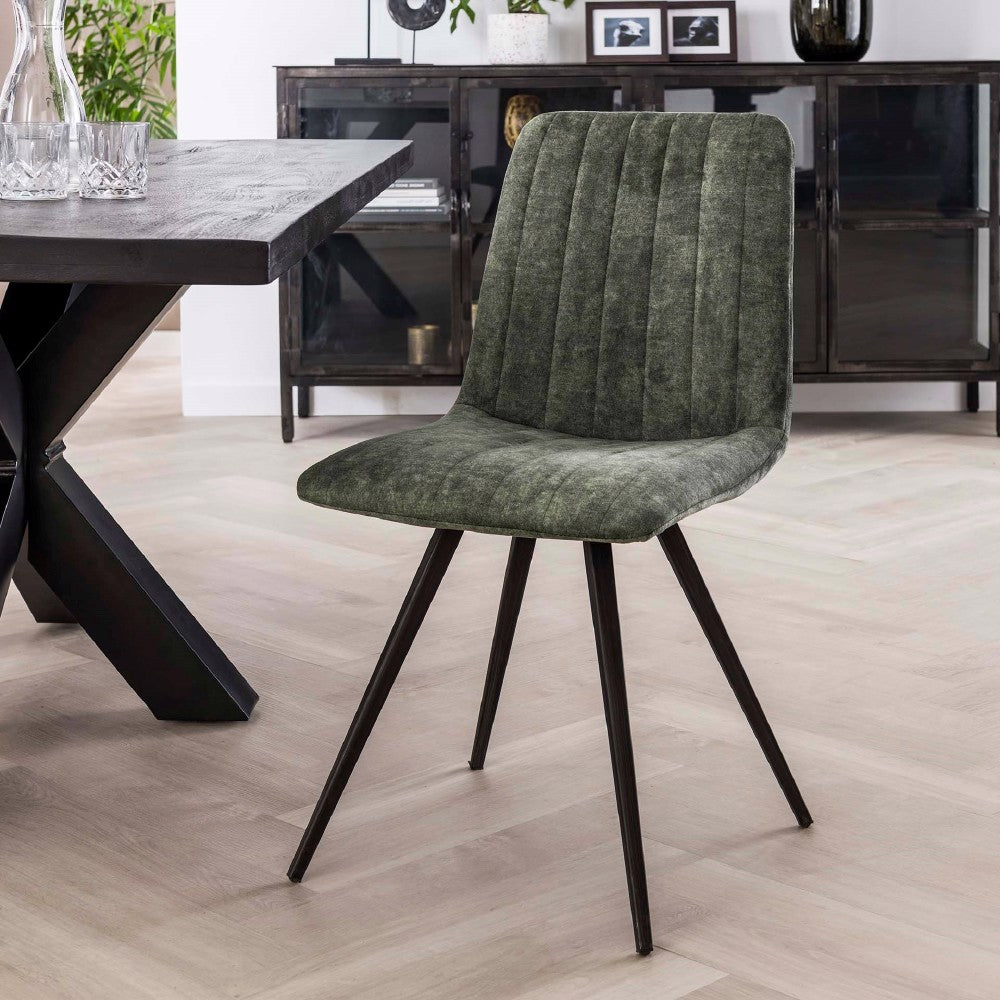 Dining Chair Kaden HomeHaven Green LxBxH 71x68x49 Fabric Nnb