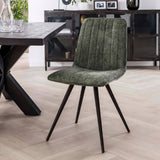 Dining Chair Kaden HomeHaven Green LxBxH 71x68x49 Fabric Nnb