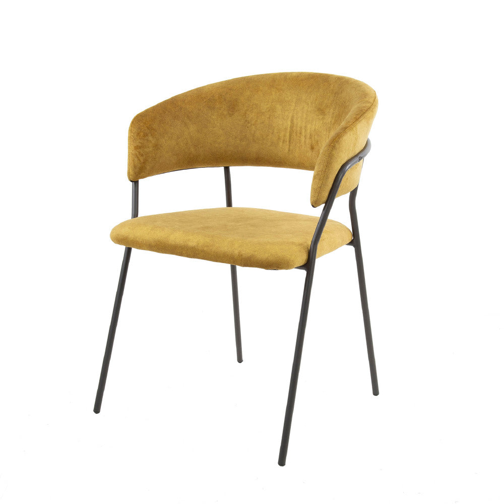 Dining Chair Augustine HomeHaven Gold LxBxH 75x66x61 Fabric Nnb
