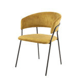 Dining Chair Augustine HomeHaven Gold LxBxH 75x66x61 Fabric Nnb