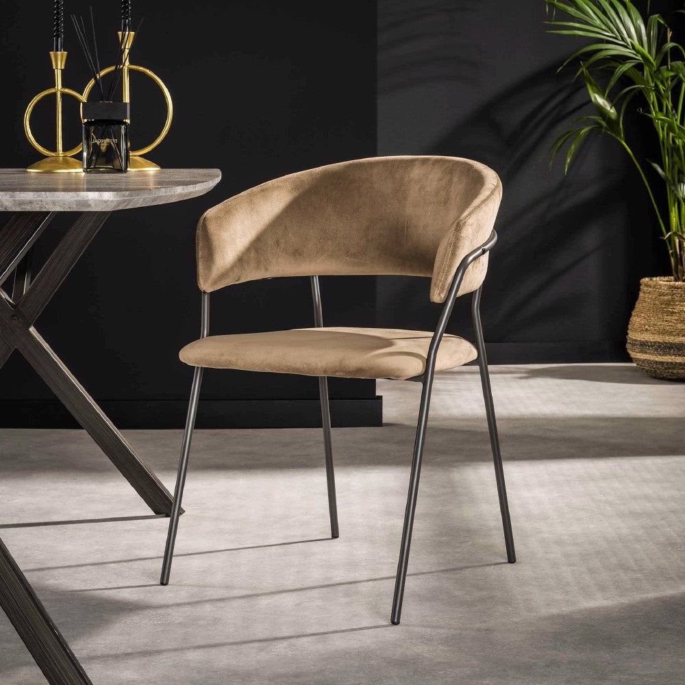 Dining Chair Augustine HomeHaven Beige Fabric Nnb