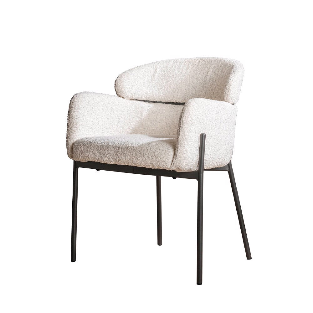 Dining Chair Ranmore HomeHaven Warm white LxBxH 74x60x56 Boucle Nnb