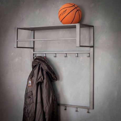 Coat Rack Kolby HomeHaven Grey LxBxH 90x83x37 Metal Nnb
